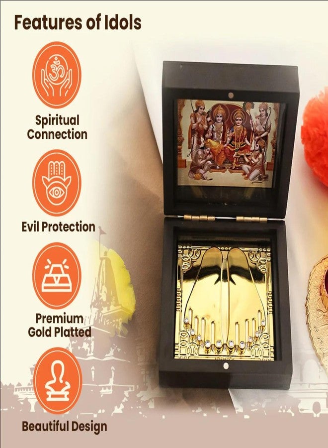 Divine Hindu Shri Ram Ji Gold-Plated Premium Footprint of Hindu God | Spiritual Decor Puja Spiritual Symbol for Puja | Meditation | Spiritual Product - Image 2